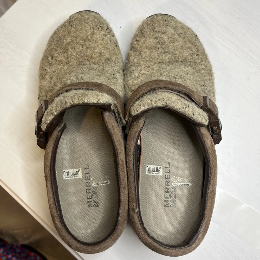 Merrell Encore Groove Wool Brown Clogs Mules size 6 Gorpcore Utility Outdoor - Image 9