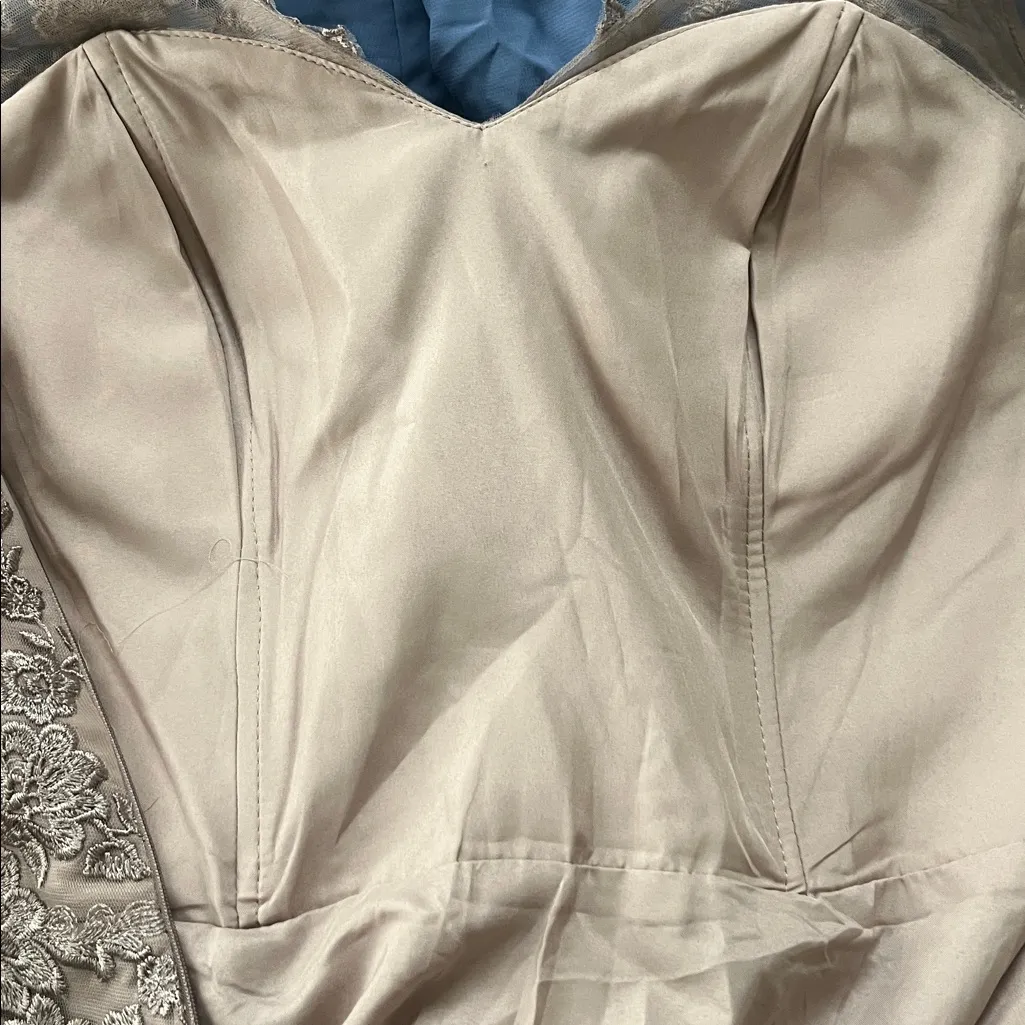 Chiffon Mother of the Bride Lace Applique Dress - Image 5