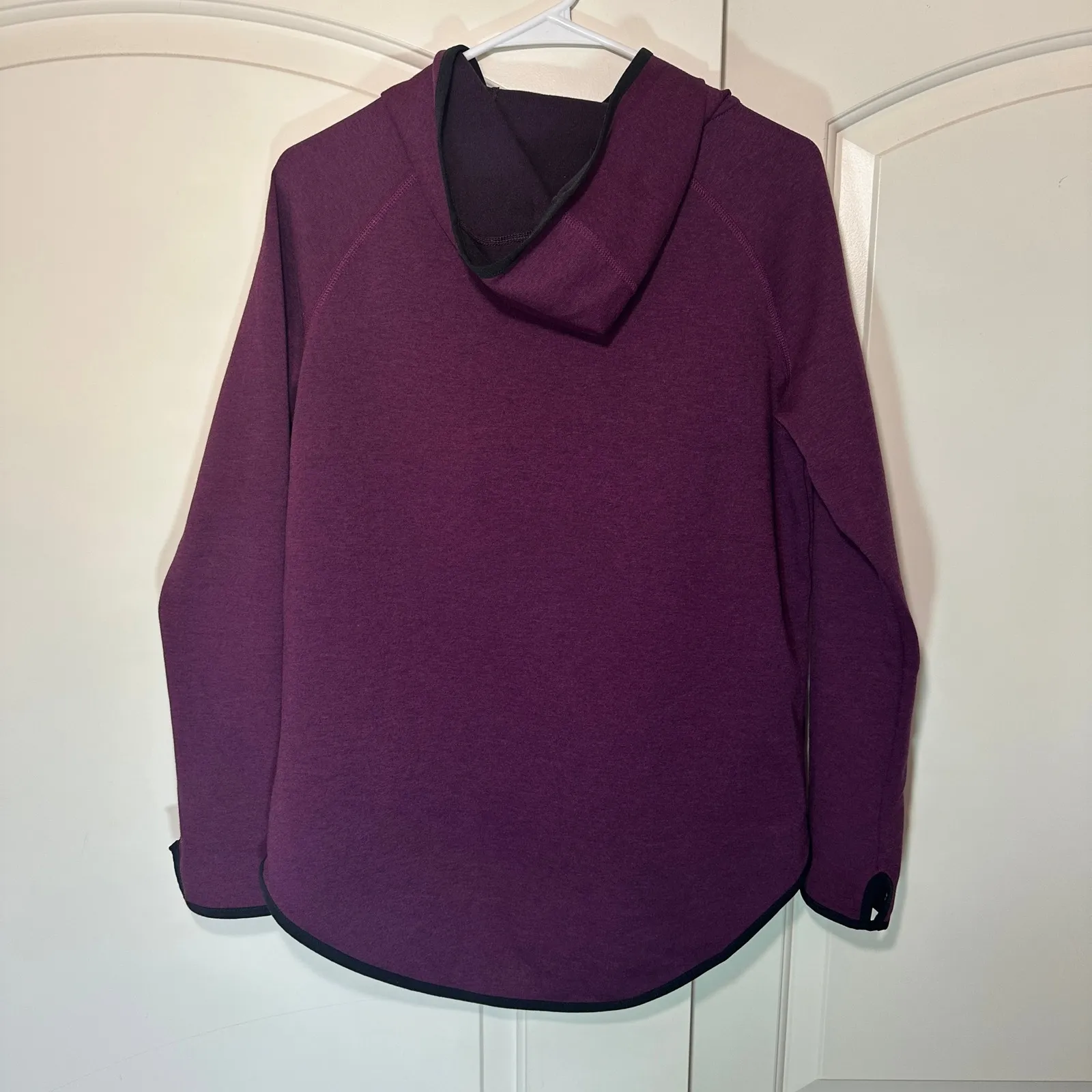 Nike Tech Fleece Asymmetrical Full Zip Hoodie Athletic Purple Plum Women's Small - Image 3