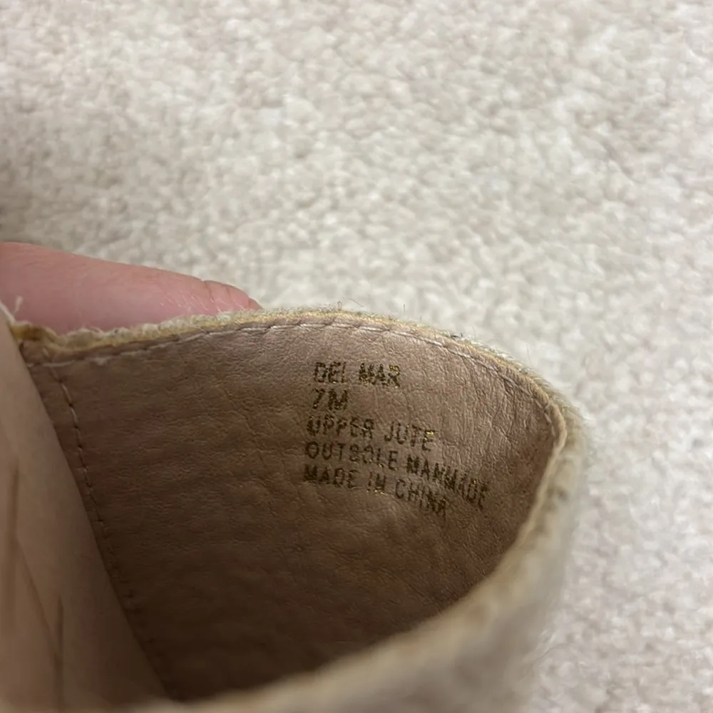 Beach Women's Cream Espadrille Slide Sandals Size 7 - Image 8