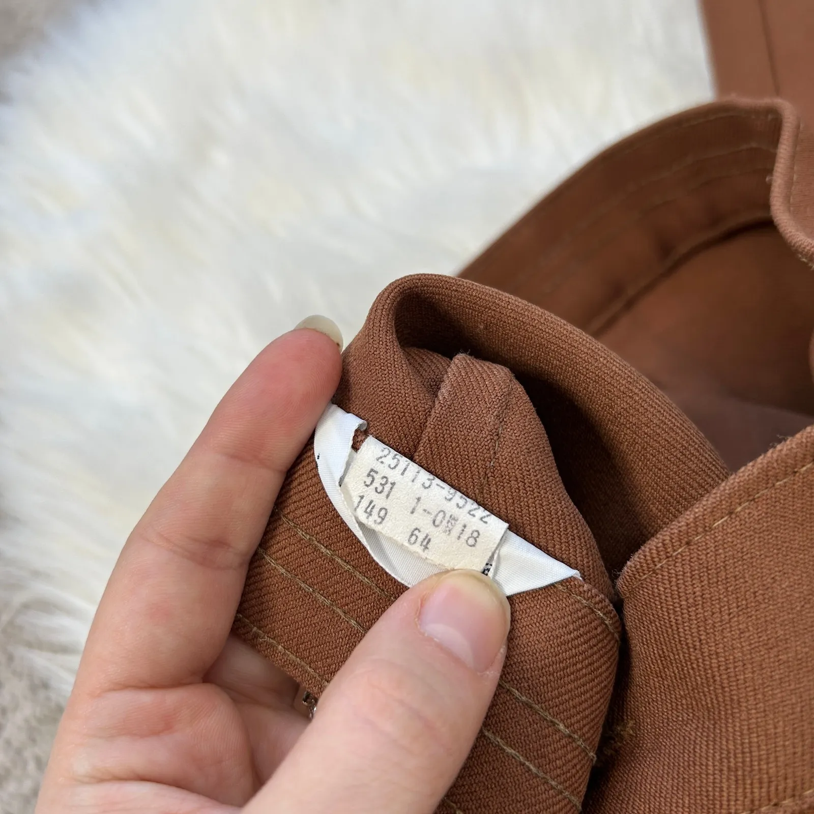 LEVIS Vintage 70s Brown Pants Womens 18 Khaki Trousers Retro Academia Twee Chic - Image 10