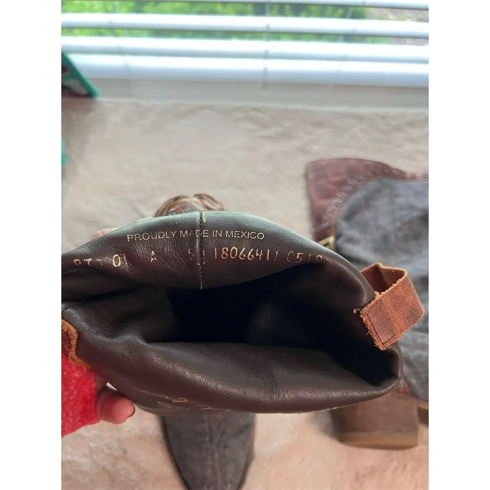 Lane Women's Western Boots Size 8 Gray Mid - Image 11