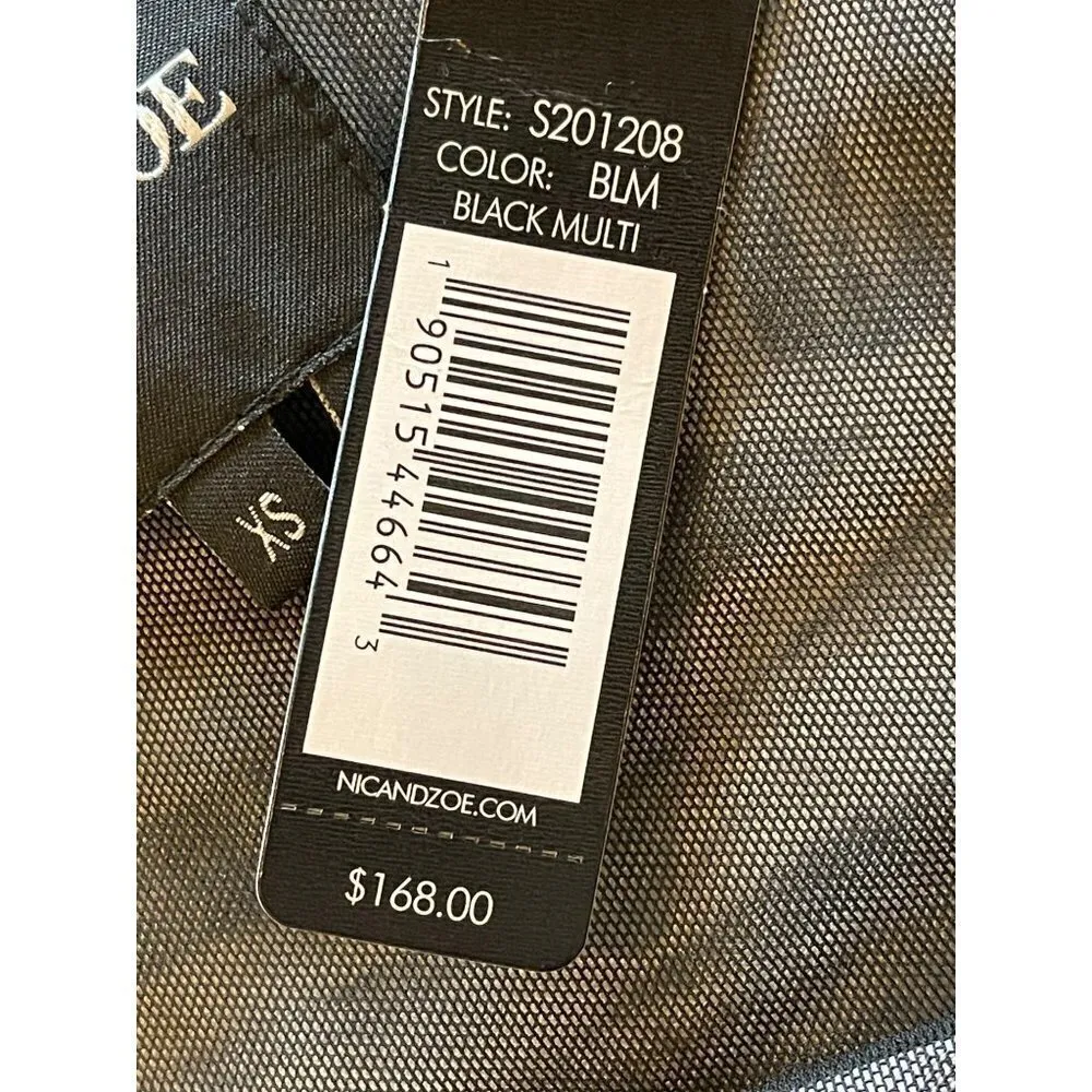 Nic+Zoe Black White Jersey Moonlit Palm Sleeveless‎ Fit And Flare Dress XS NWT - Image 12