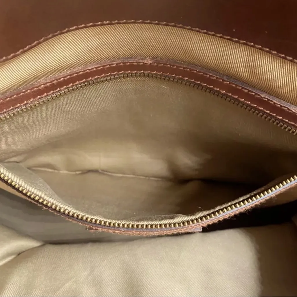 RALPH LAUREN Tartan Plaid Brown Green Doctor Bag Boston Weekend Travel Bag - Image 11