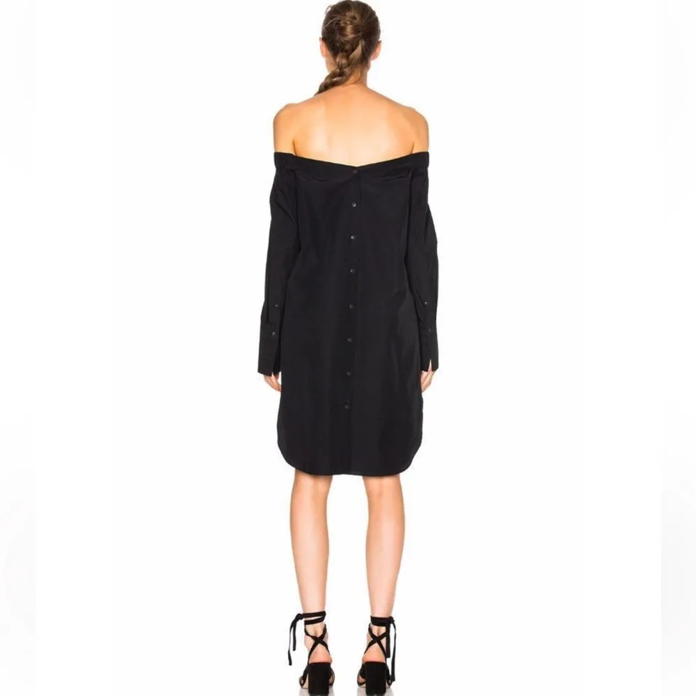 Rag & Bone Kacy Off Shoulder Dress in Black - Image 3