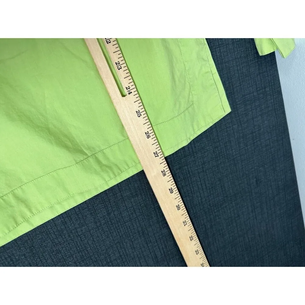 Peter Millar Large Top Tunic Womens V-Neck Pullover Green Long Sleeve Cotton - Image 3