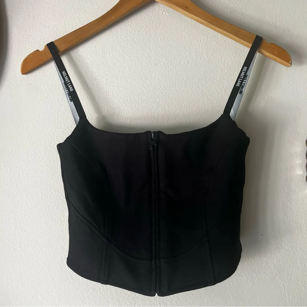 HELMET LANG Corset Top Black‎ Women's SIZE XS - Image 4