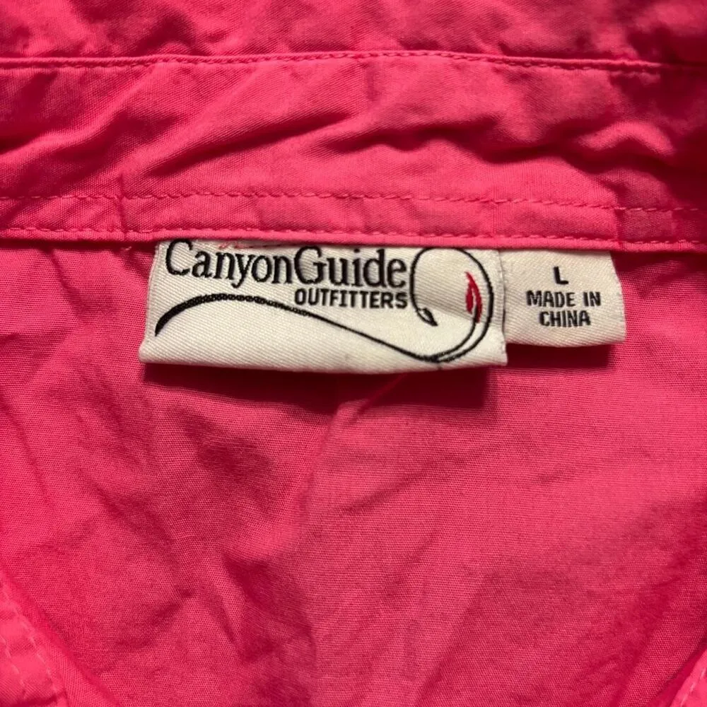 Canyon Guide OutfittersTop Sleeveless Collared Hot Pink Women's Size L Size L - Image 3