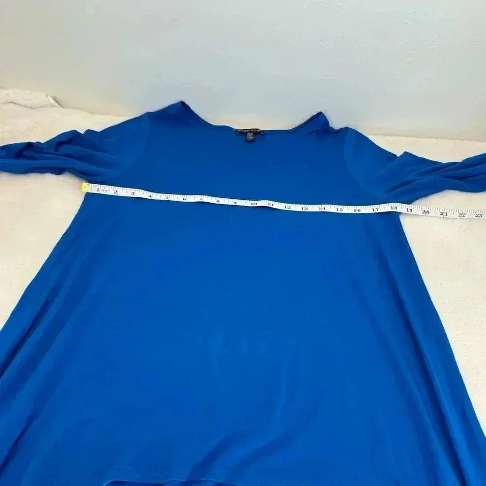 Eileen Fisher Lightweight Viscose Jersey Jewel Neck Tunic, Catalina, SP - Image 10