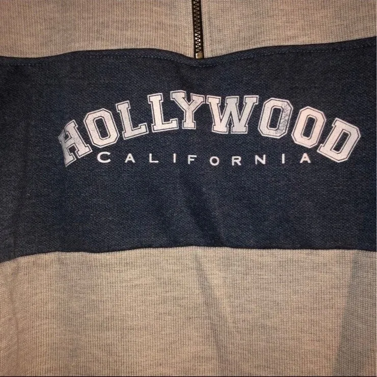 Vintage Hollywood California Neutral Quarter Zip Unisex Casual Pullover - Image 3