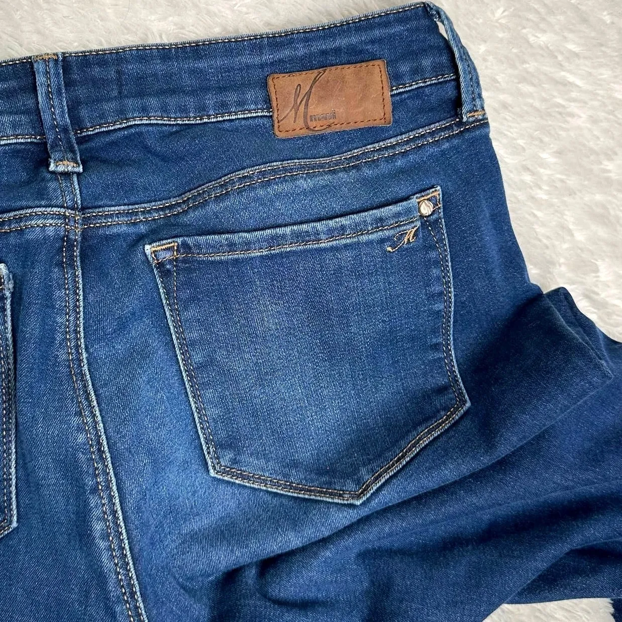 Mavi Adriana Super Skinny Dark Blue Jean Women 29 (32X31) Mid Rise Stretch Denim - Image 7