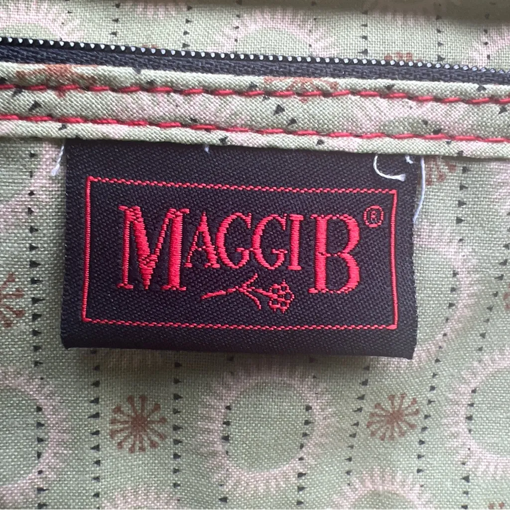 Maggi B Womens Quilted Floral 100% Cotton MultiPocket Wallet Crossbody/Purse Bag Red - Image 12