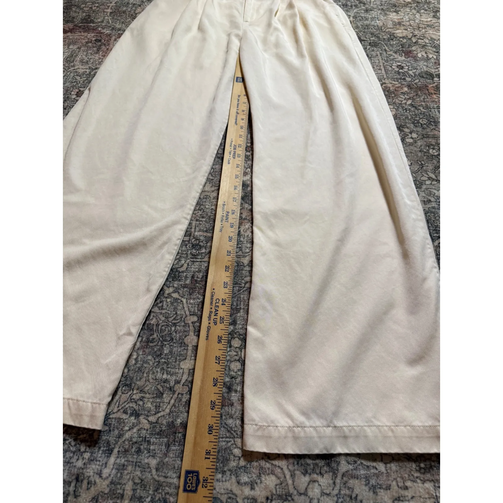 Reformation Mason Pant Wide Leg Trousers Pleated Cream High Rise Size 12 Office - Image 6