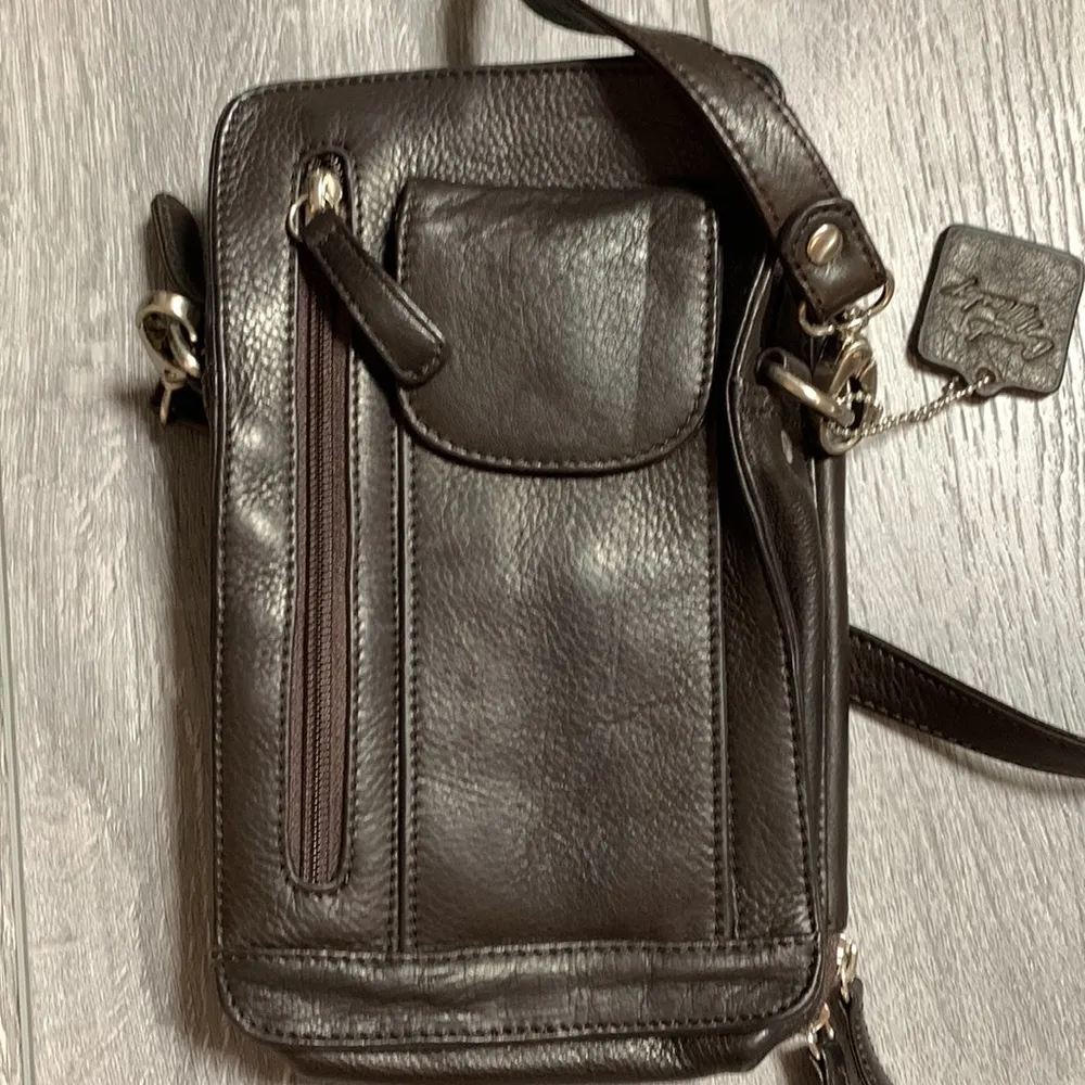 Osgoode Marley Leather Crossbody Purse Brown - Image 4