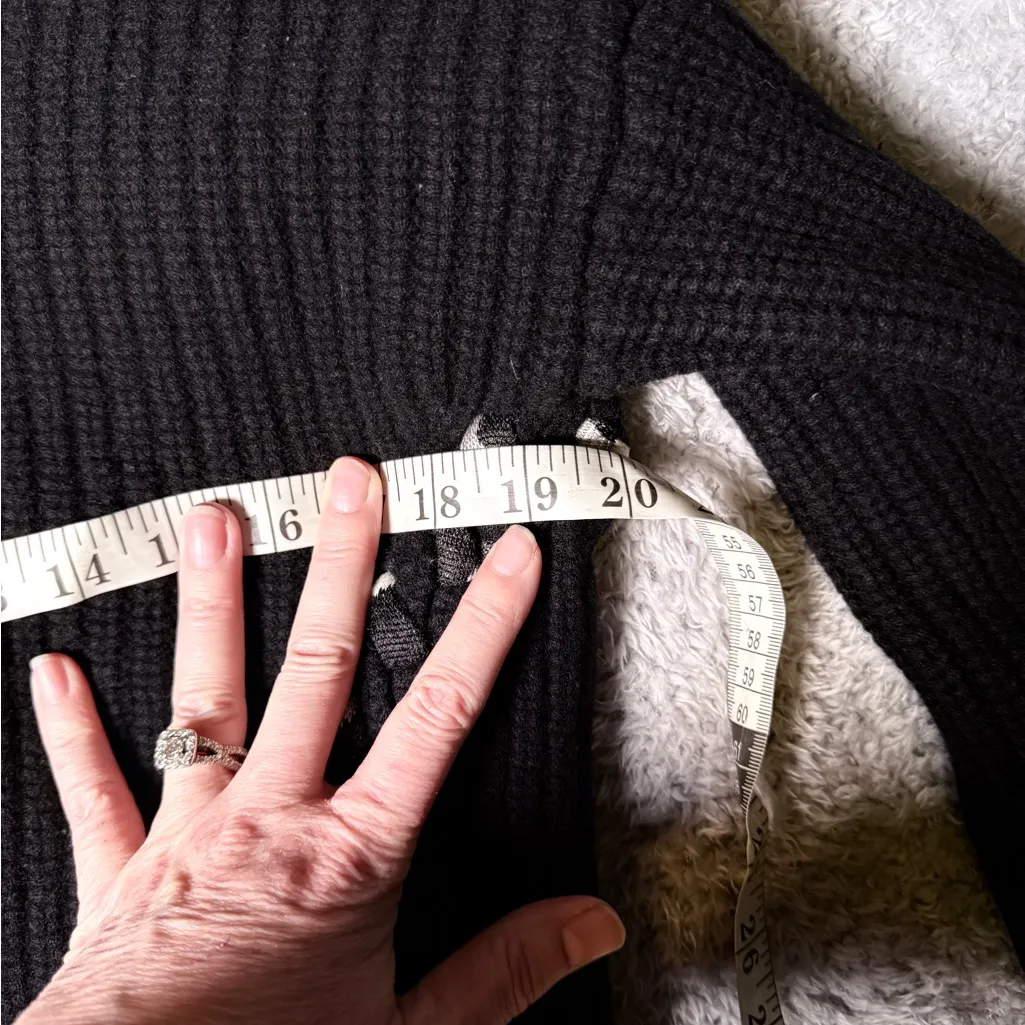 Tabala rasa Sousi Tie Sweater wool mock neck black ribbed braided M Size M - Image 5