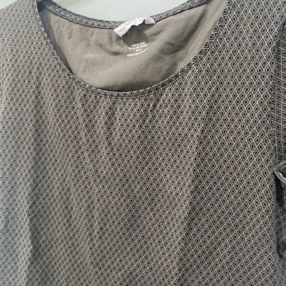 H&M Women's Basic Tee Shirt Geometric Pattern Short Sleeve Prima Cotton Sz M - Image 3