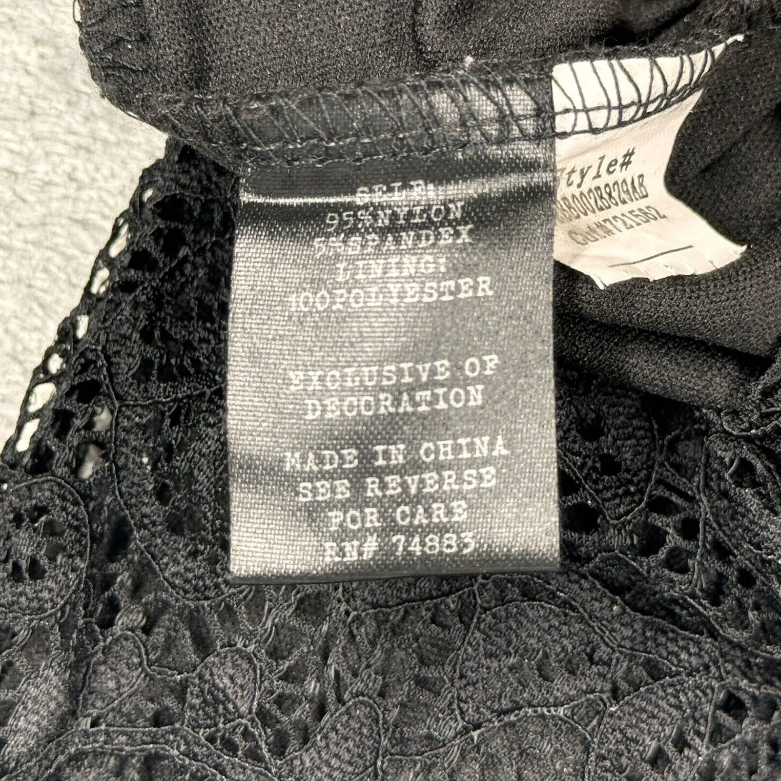 Adiva Shirt Womens Medium Black Lace Blouse Neutral Feminine Gothic Witchy Fairy - Image 6