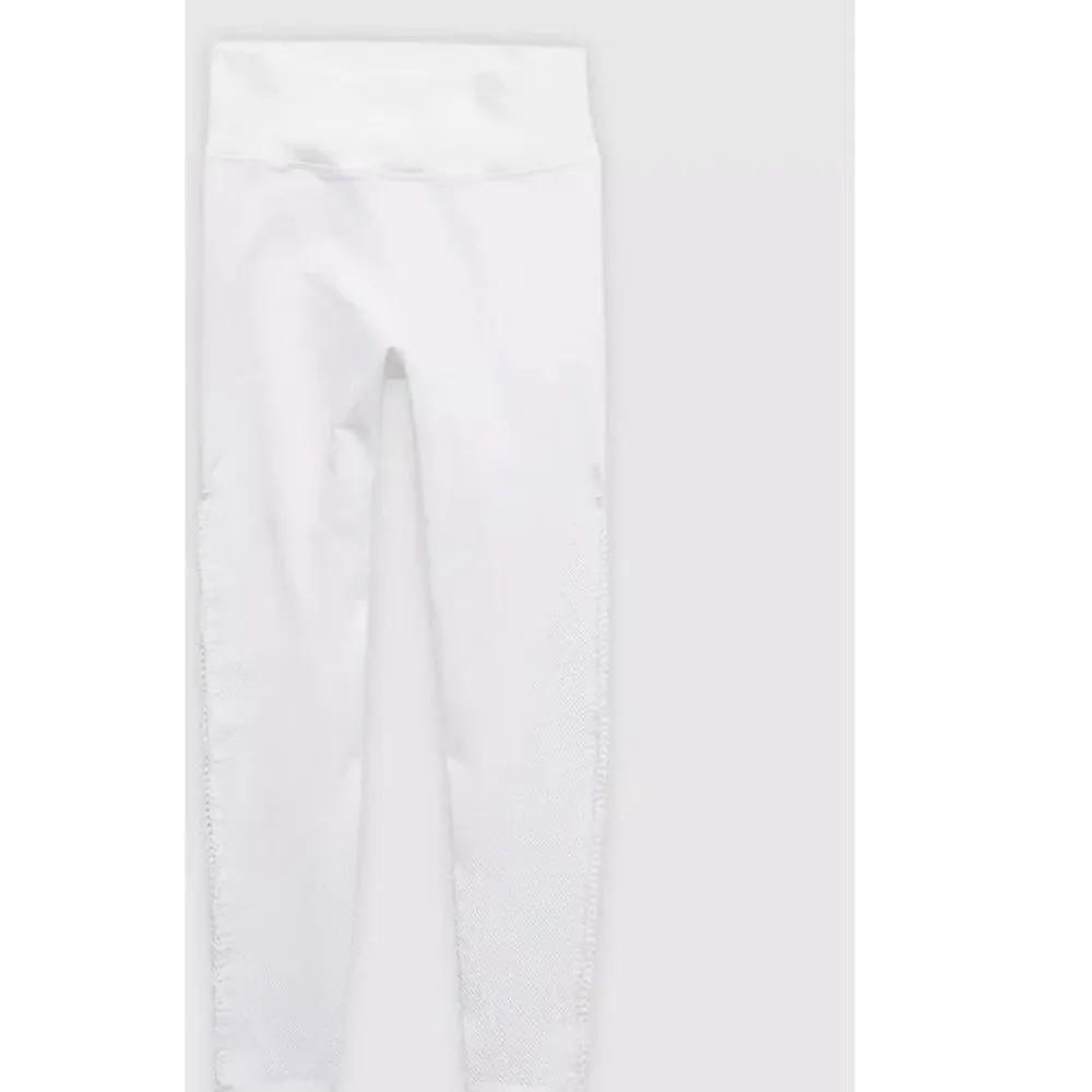 NWOT White Side Braided Cut Out High Waisted Leggings - Image 3