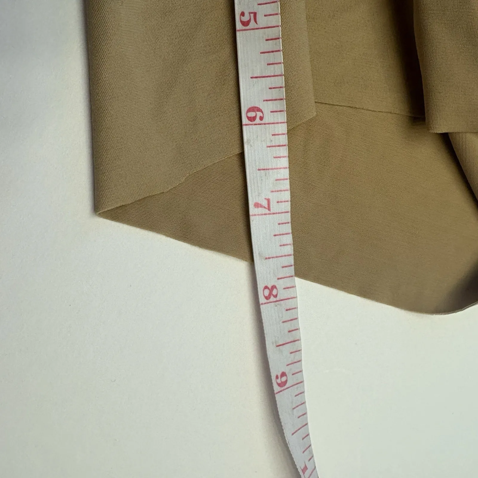 Love Your Assets by Sara Blakely Spanx High Waisted Shorts Lace Band 1X Beige Tan Size XL - Image 6