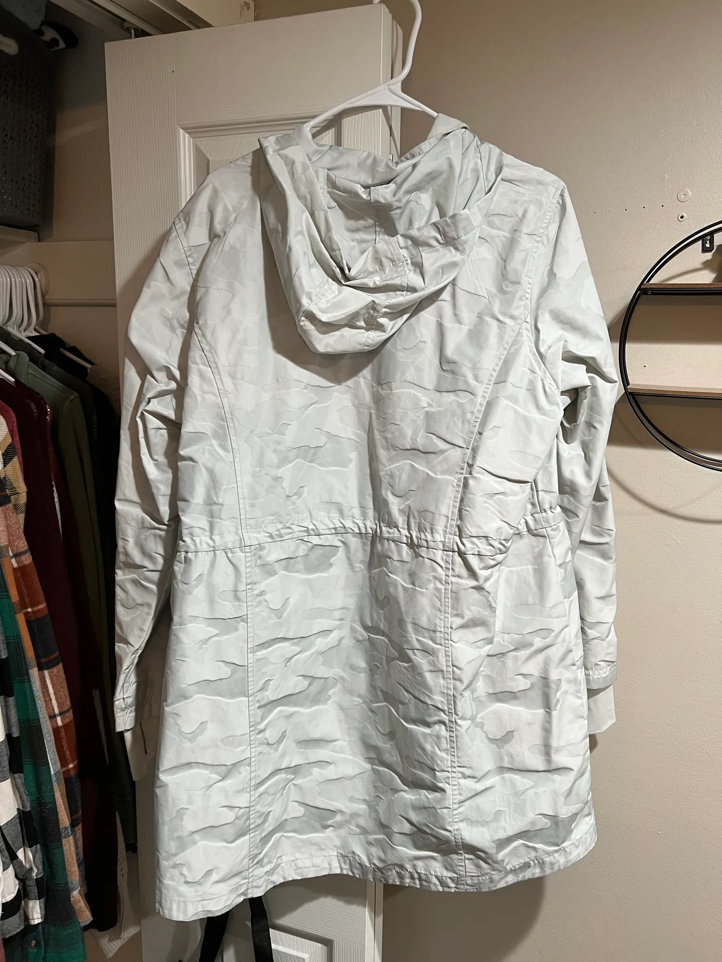 White Camo Rain Jacket Size XL - Image 2