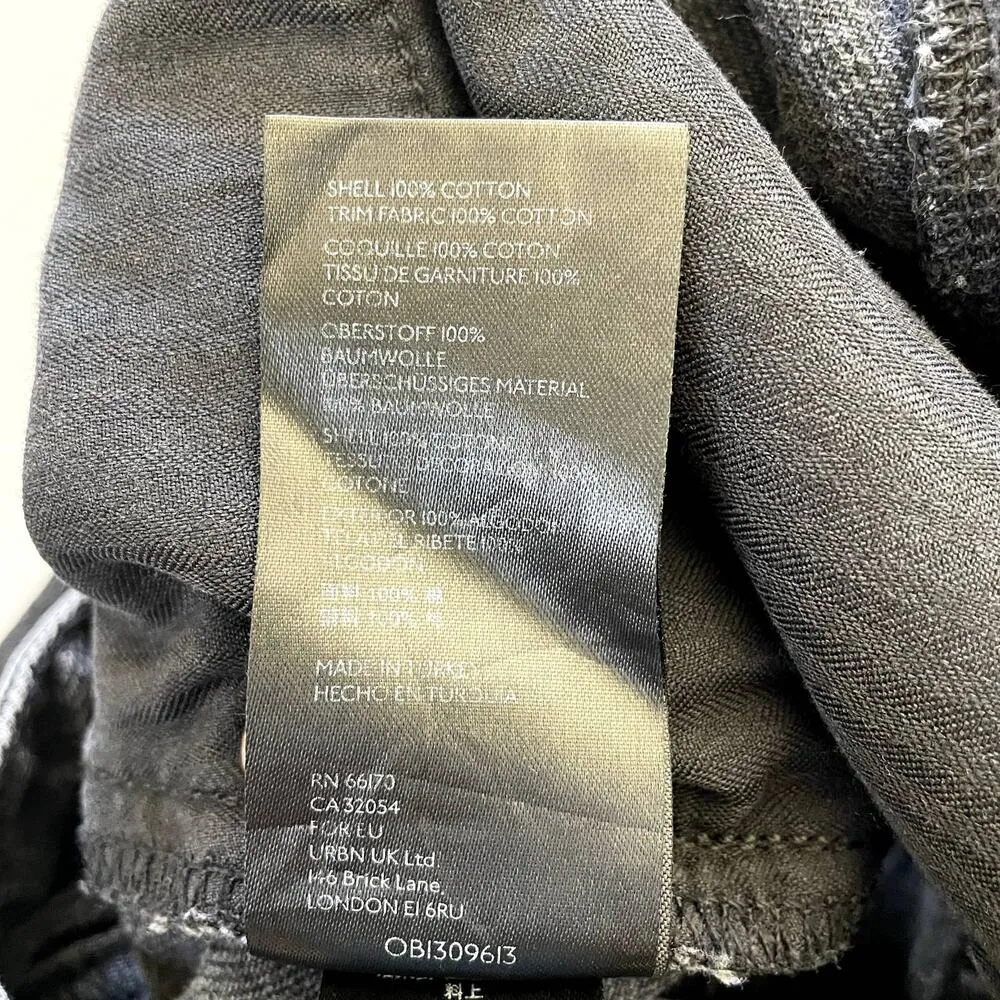 Free People Jeans Womens 27 Black Distressed Raw Hem High Rise Straight Leg - Image 4