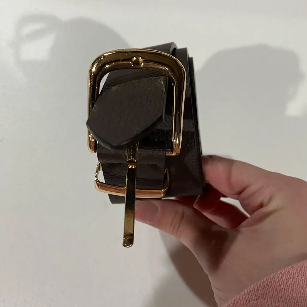 Primark Brown and gold accent belt small - Image 3