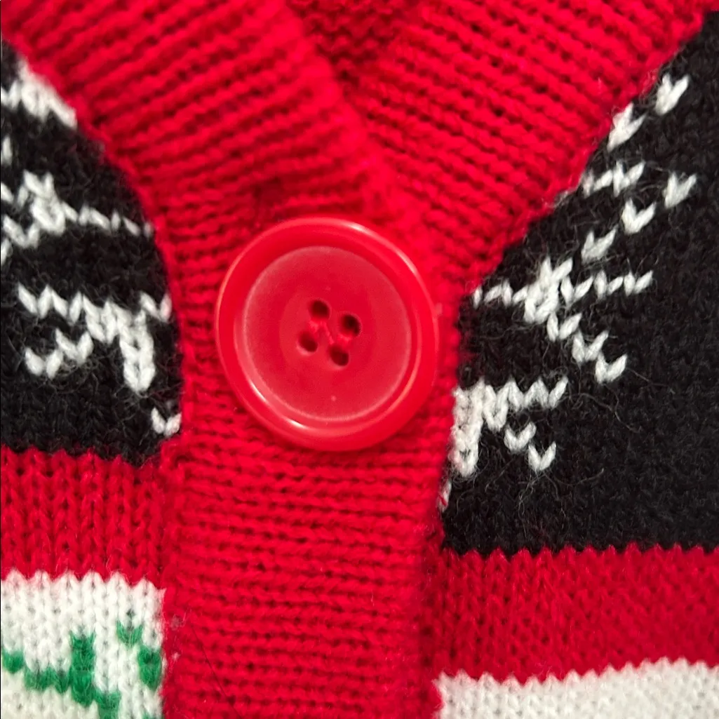 Festive Reindeer Women's Sweater L Red Size L - Image 4