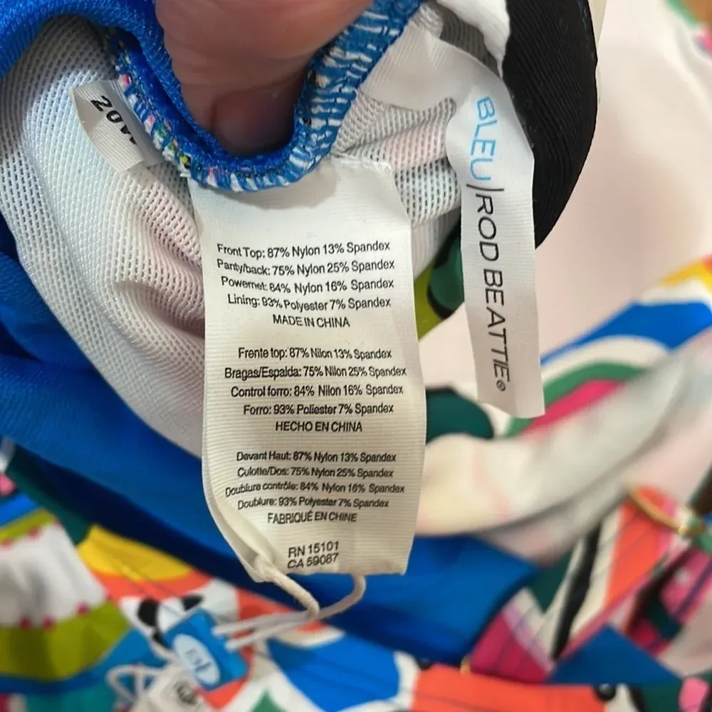 Bleu‎ by Rod Beattie Keyhole Ruched Side Swimsuit Plus Size 20W NWT - Image 6