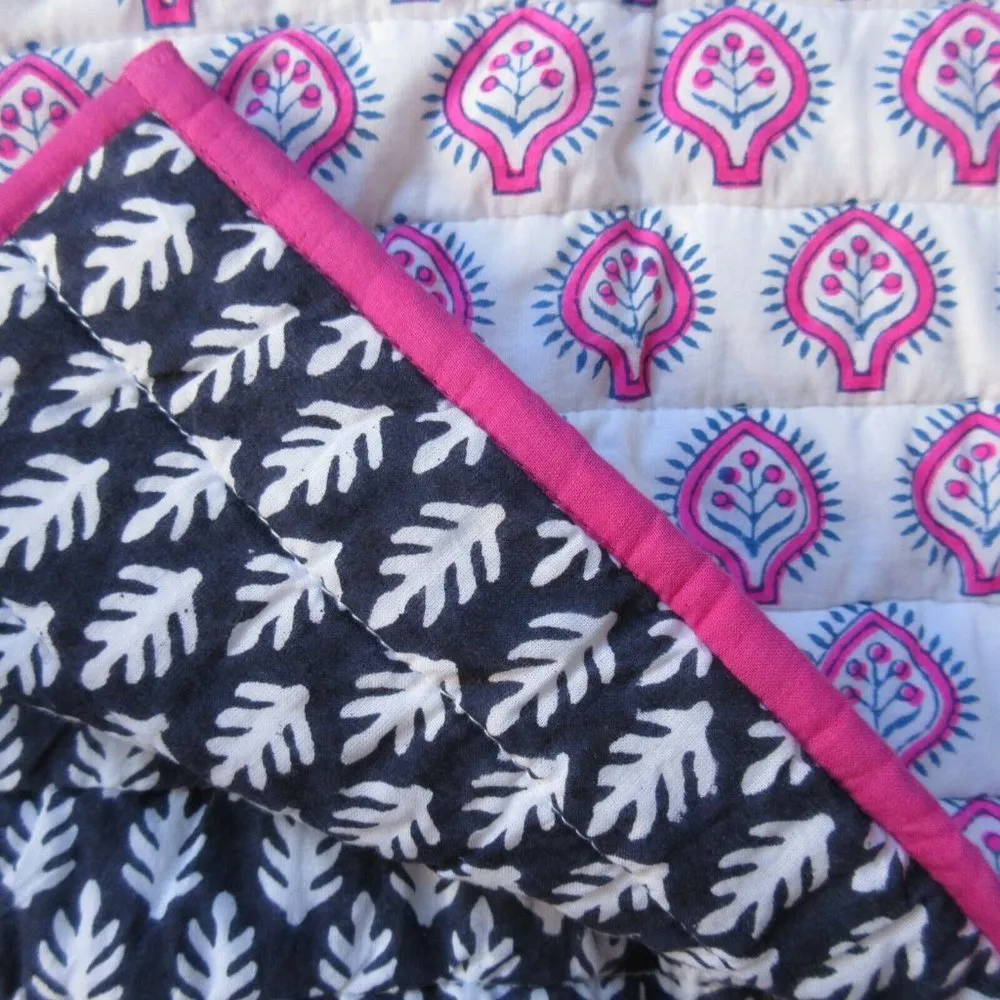 NWT J.Crew x SZ Blockprints Reversible Cotton Quilted Jacket L - Image 4