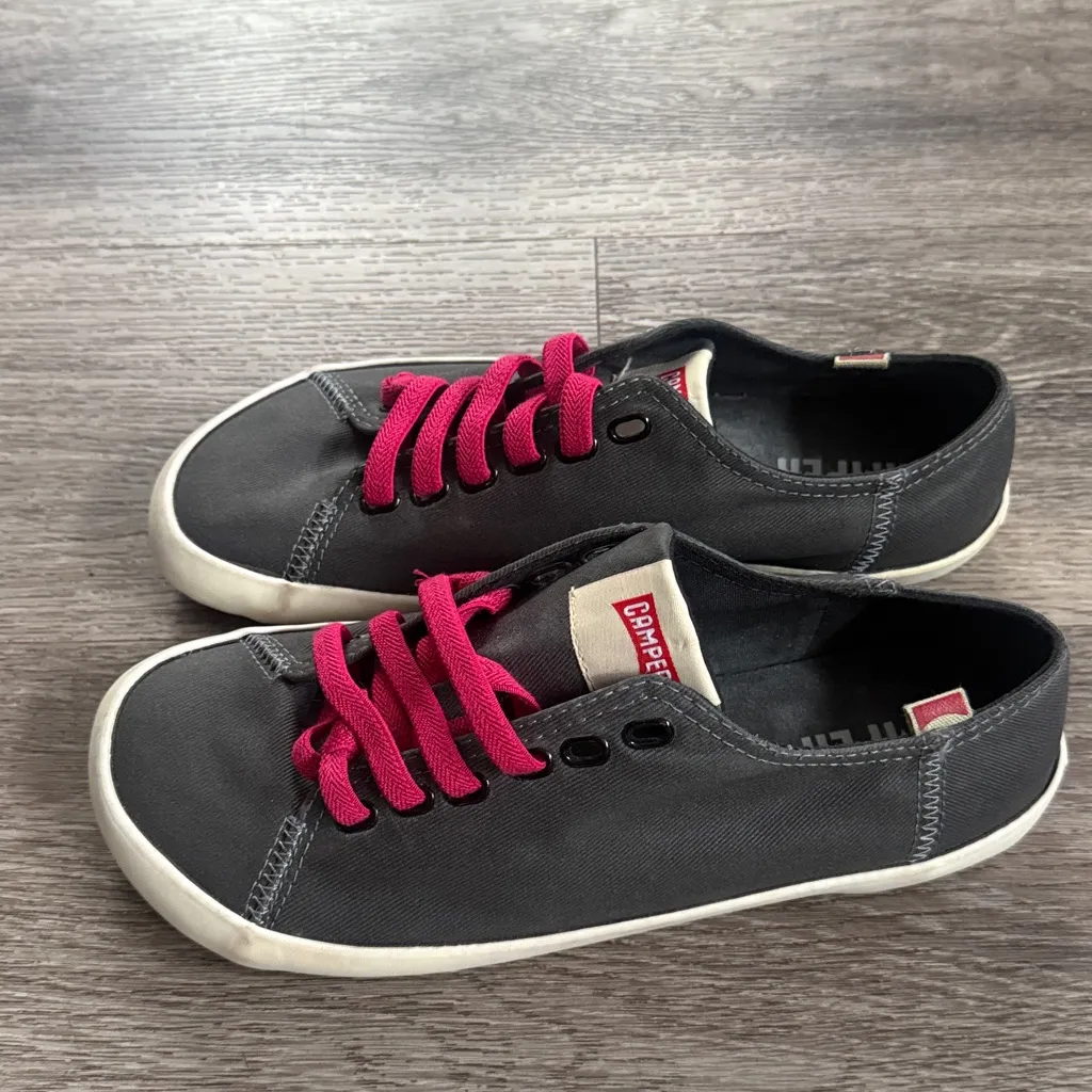 Camper Sneakers Peu Rambla 40 Black Shoes with Pink Accents US 9 - Image 3