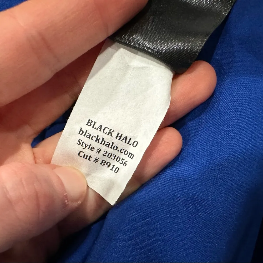 Black Halo Jackie O Dress Cobalt Blue 10 - Image 8