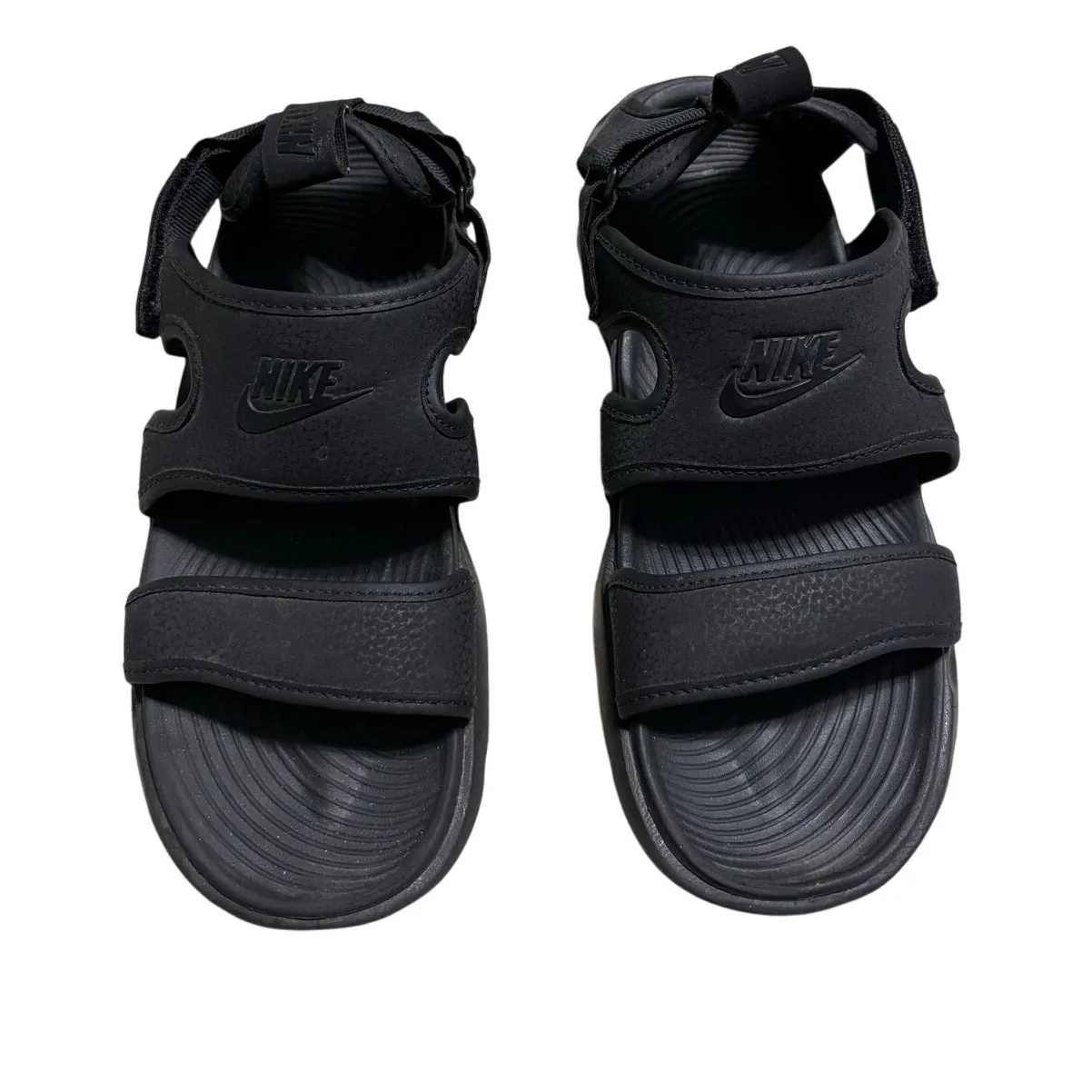 Nike Owaysis Sandals Women's Size 6 Triple Black Adjustable Straps - Image 2