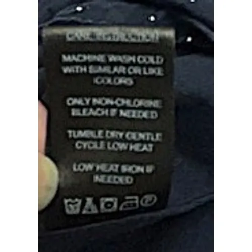 Denim &‎ Flower XL Blue Polka Dot Short Sleeve Button Up Shirt Classic Preppy - Image 5