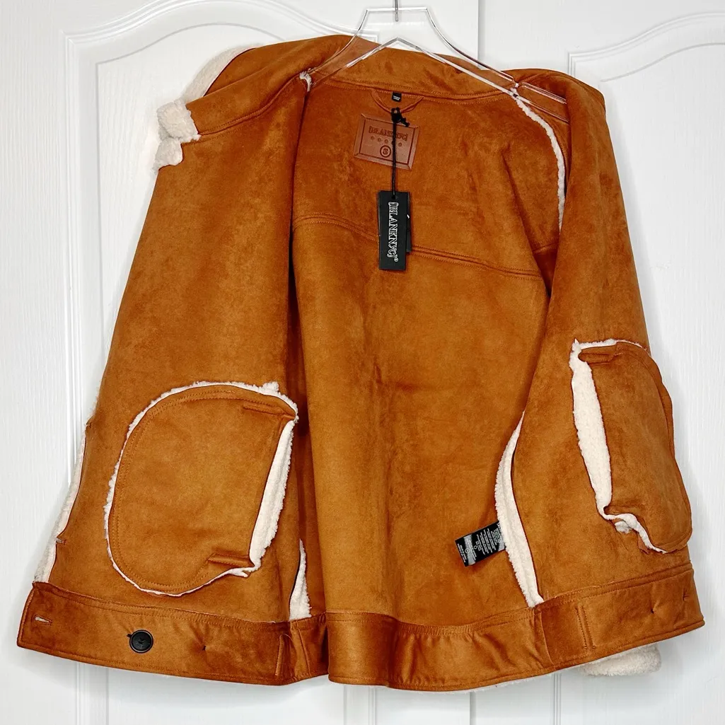 BLANKNYC “Out Of Town” Sherpa Jacket Size Small NWT Cream/Tan NWT - Image 7