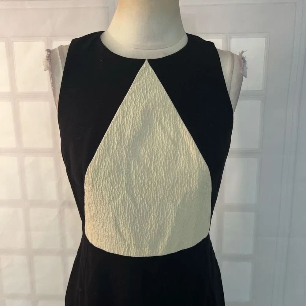 Classique entier black colorblock sleeveless sheath dress size 6 - Image 2