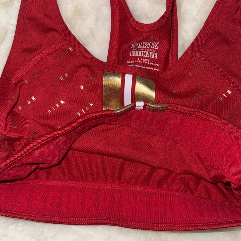 Victoria’s Secret PINK Ultimate Unlined Racerback Sports Bra Size Small S - Image 6