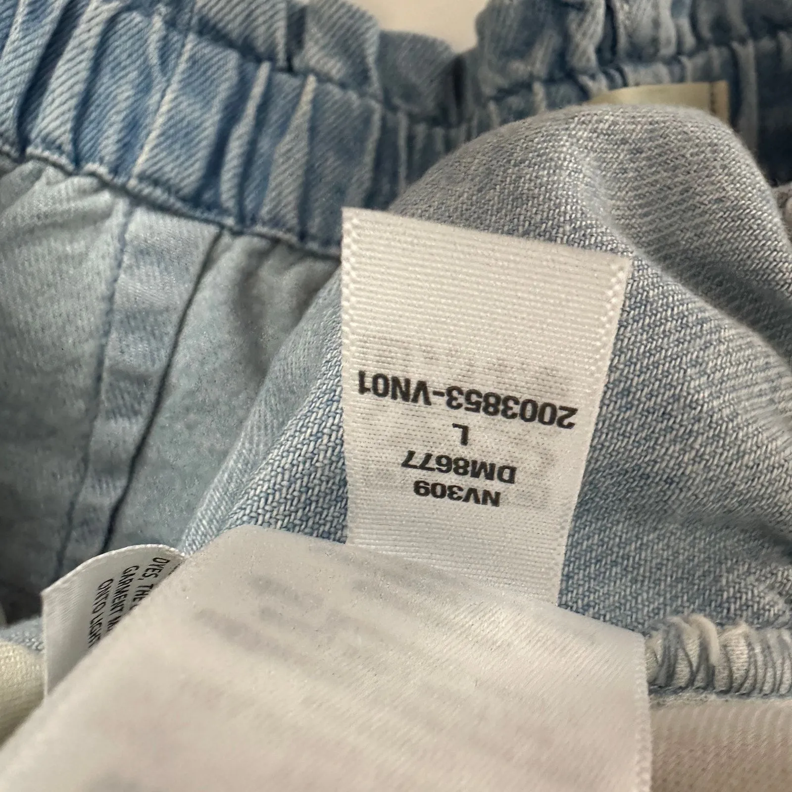 Madewell Tie Waist Denim Shorts Kelleyville Wash Airy Blue Mid Rise Large NWT - Image 12