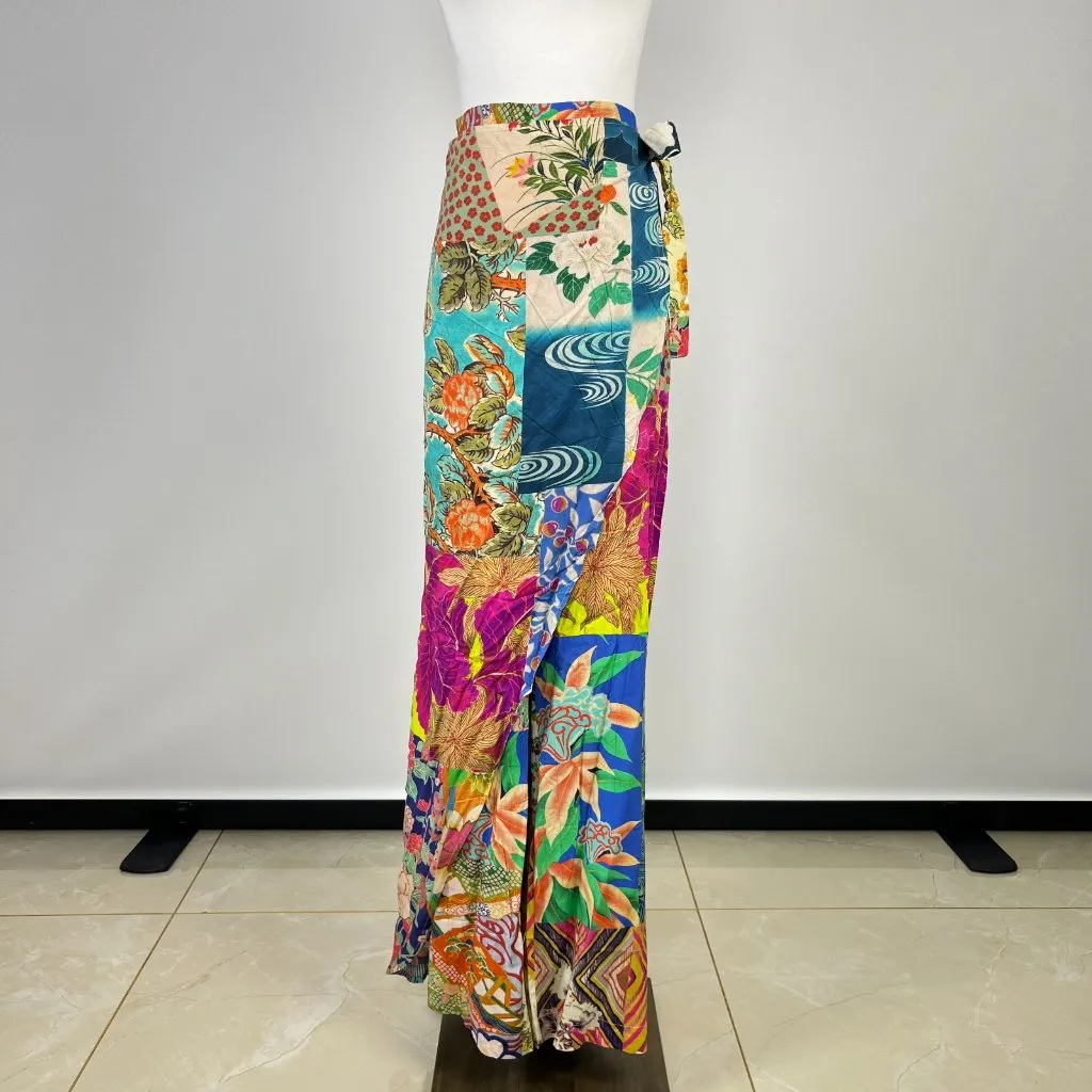 NWOT Johnny Was Soft Side Wrap Pants Womens Sz XL Multicolored Tropical Pull on - Image 2