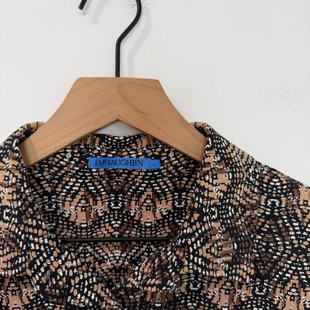 J.McLaughlin Women’s Lawrence Mini Dress Brown Black Size Large - Image 6