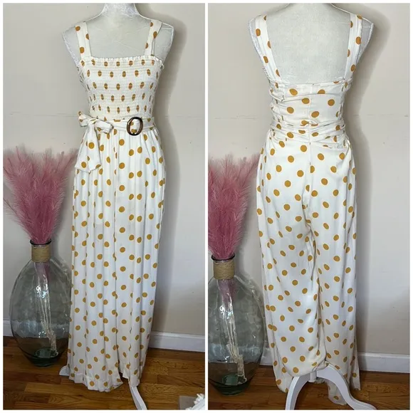 Peach love California • polka dot wide leg jumpsuit - Image 15