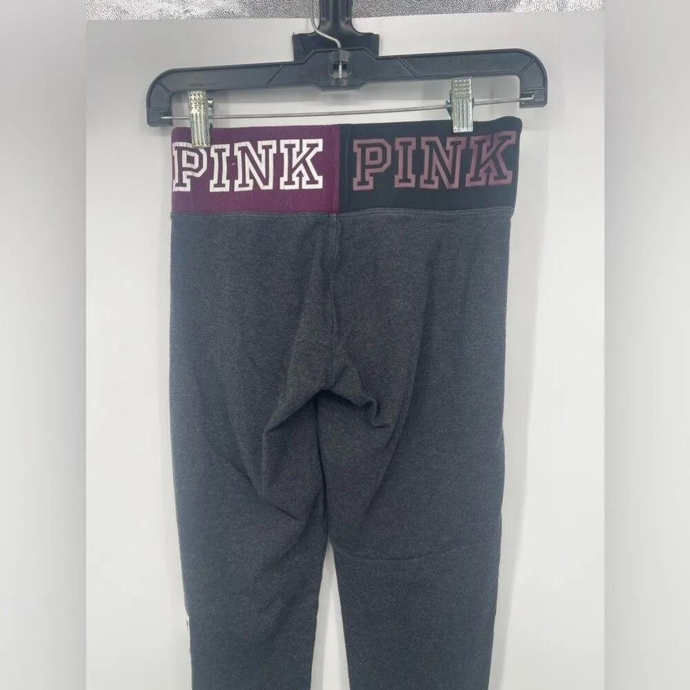 Pink Victoria secret woman's XS gray‎ yoga pants - Image 6