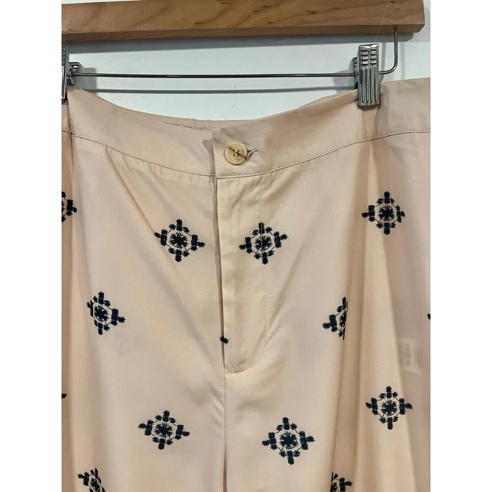 Women’s Printed Wide leg Cropped Dress Pants L Vacation Large - Image 6