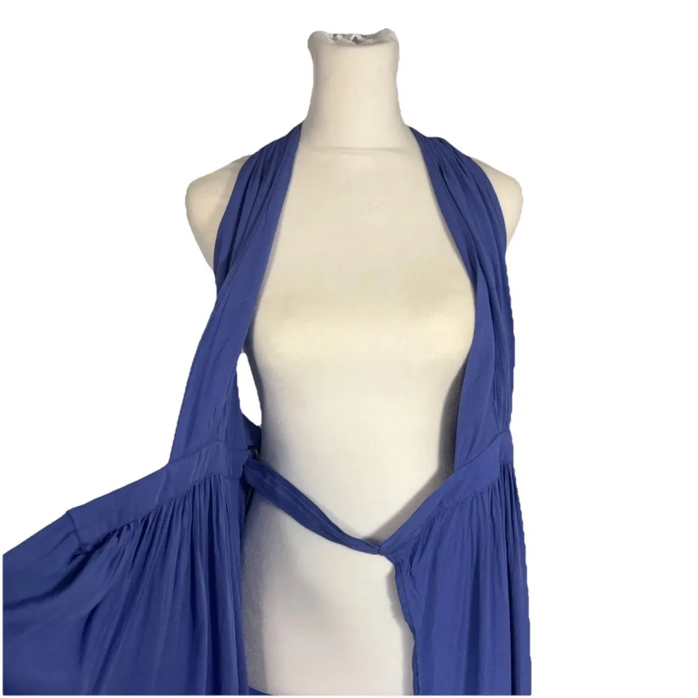 Lulus Magical Movement Periwinkle Blue Wrap Maxi Dress Size Medium - Image 5