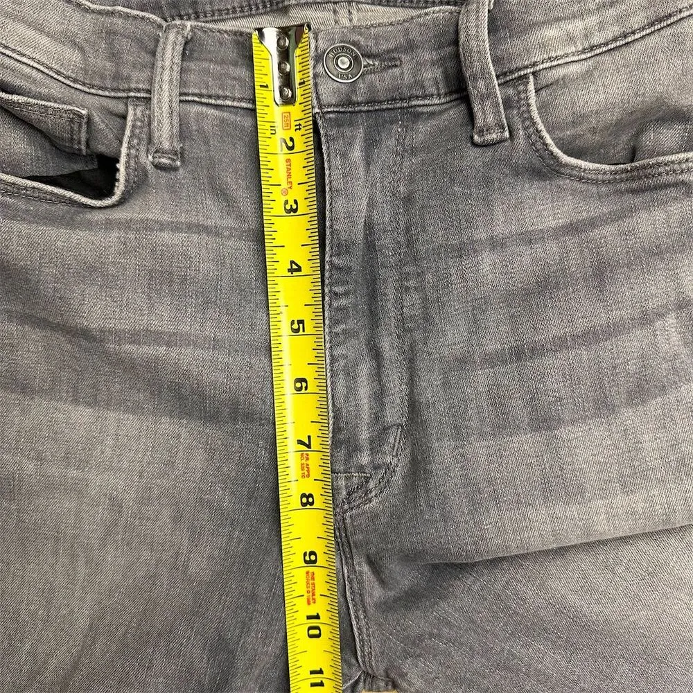 Hudson Women's Blair High-Rise Cropped Straight Leg Jeans Gray Size 30 - Image 11