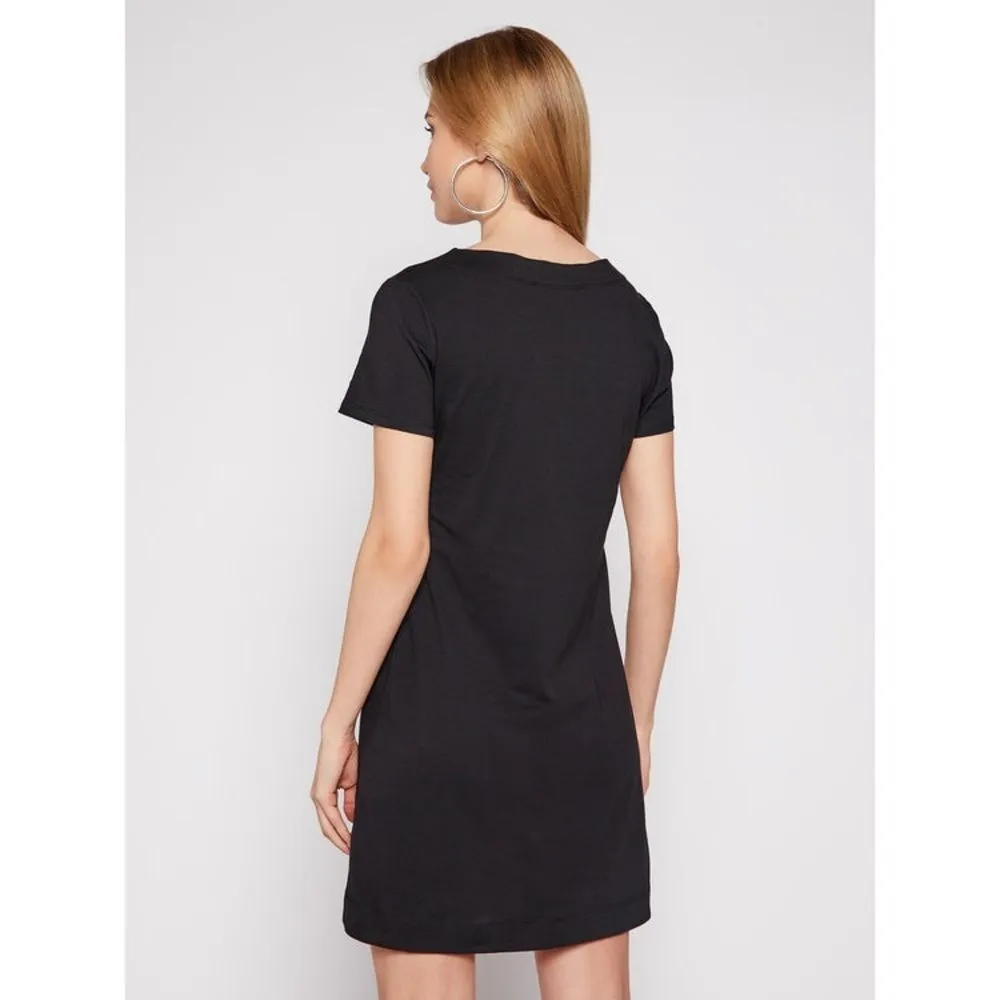 Love Moschino NEW Multicolor Ombre Heart Print Mini T-Shirt Dress Black Sz 4 - Image 3