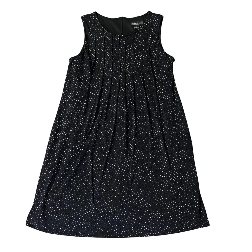 Jessica Howard Womens 14 Black Polka Dot Sleeveless Dress Used Lined - Image 3