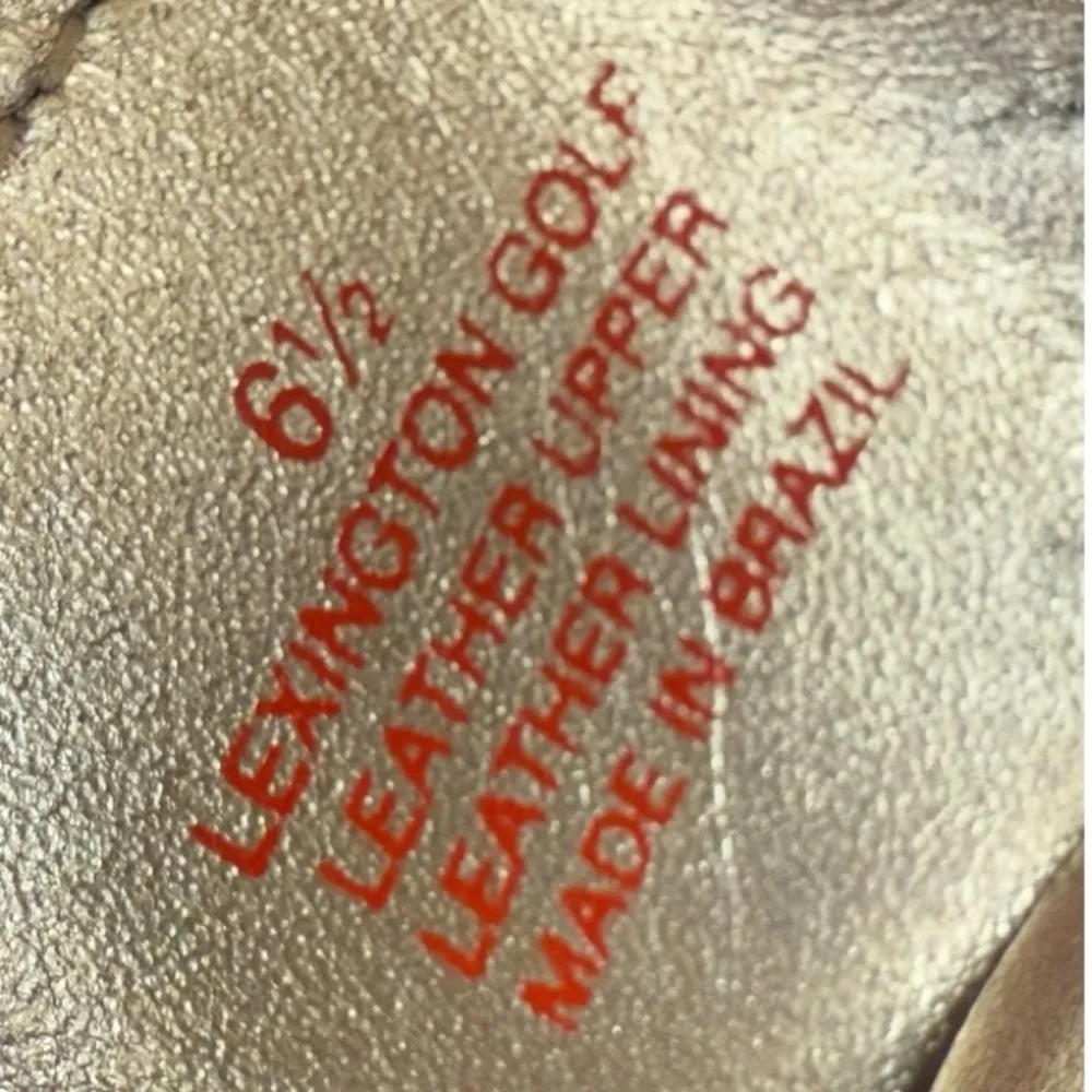 Marc Joseph New York Women's Lexington Golf Loafers Red White Leather Size 6.5 - Image 3