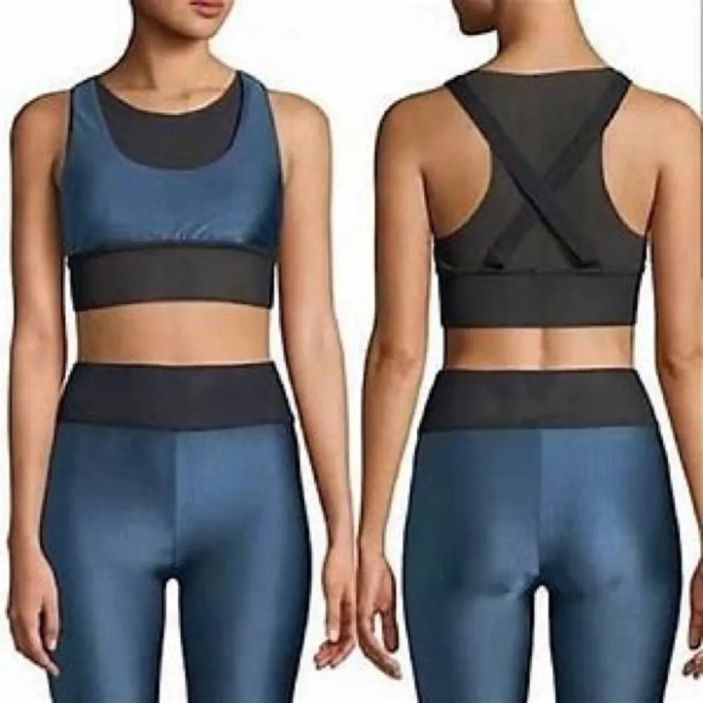 Koral Size Pink Black S Utopia Mesh Sports Bra Racerback Gym Active Strappy - Image 7