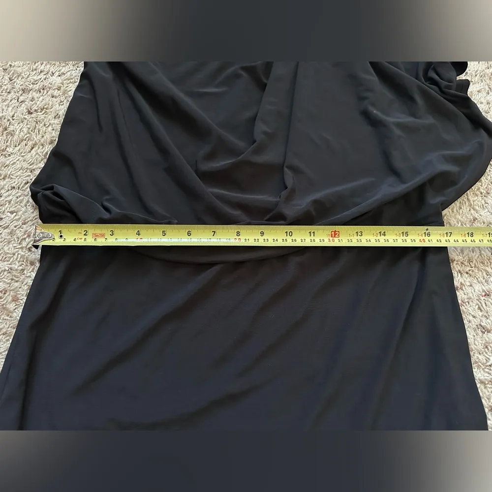 Jessica Simpson Women's One Shoulder Dress Stretch Slinky Sleeve Black Size 8 - Image 6