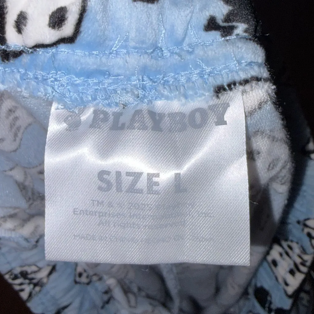 NWT-PLAYBOY Light Blue Dice Pattern Pajama Pants - Image 6